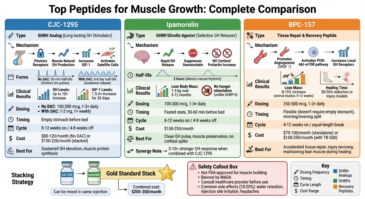 Peptide Types for Muscle Growth: Mechanisms, Dosing, and Results Comparison