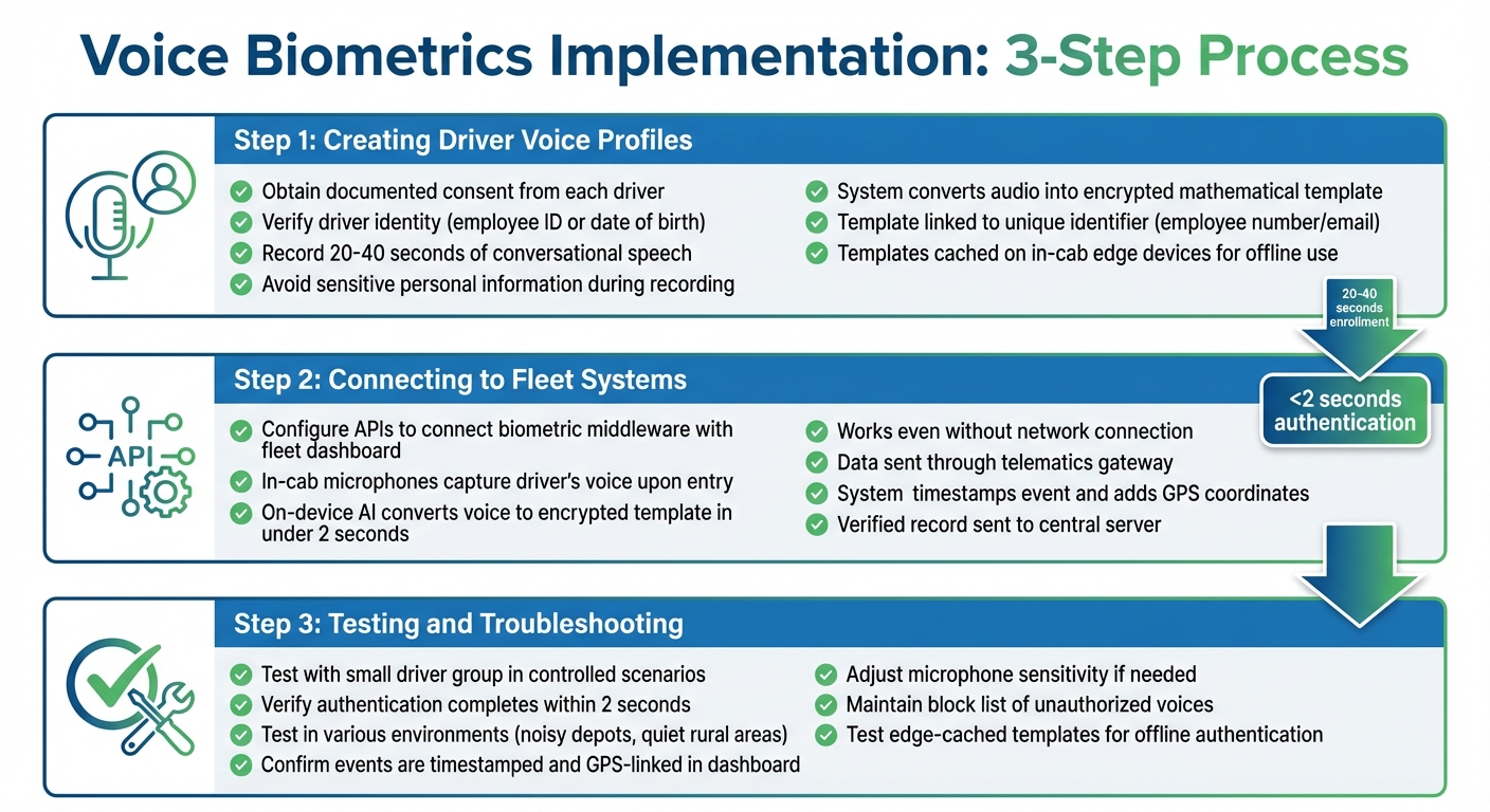 Voice Biometrics Implementation Process for Fleet Management