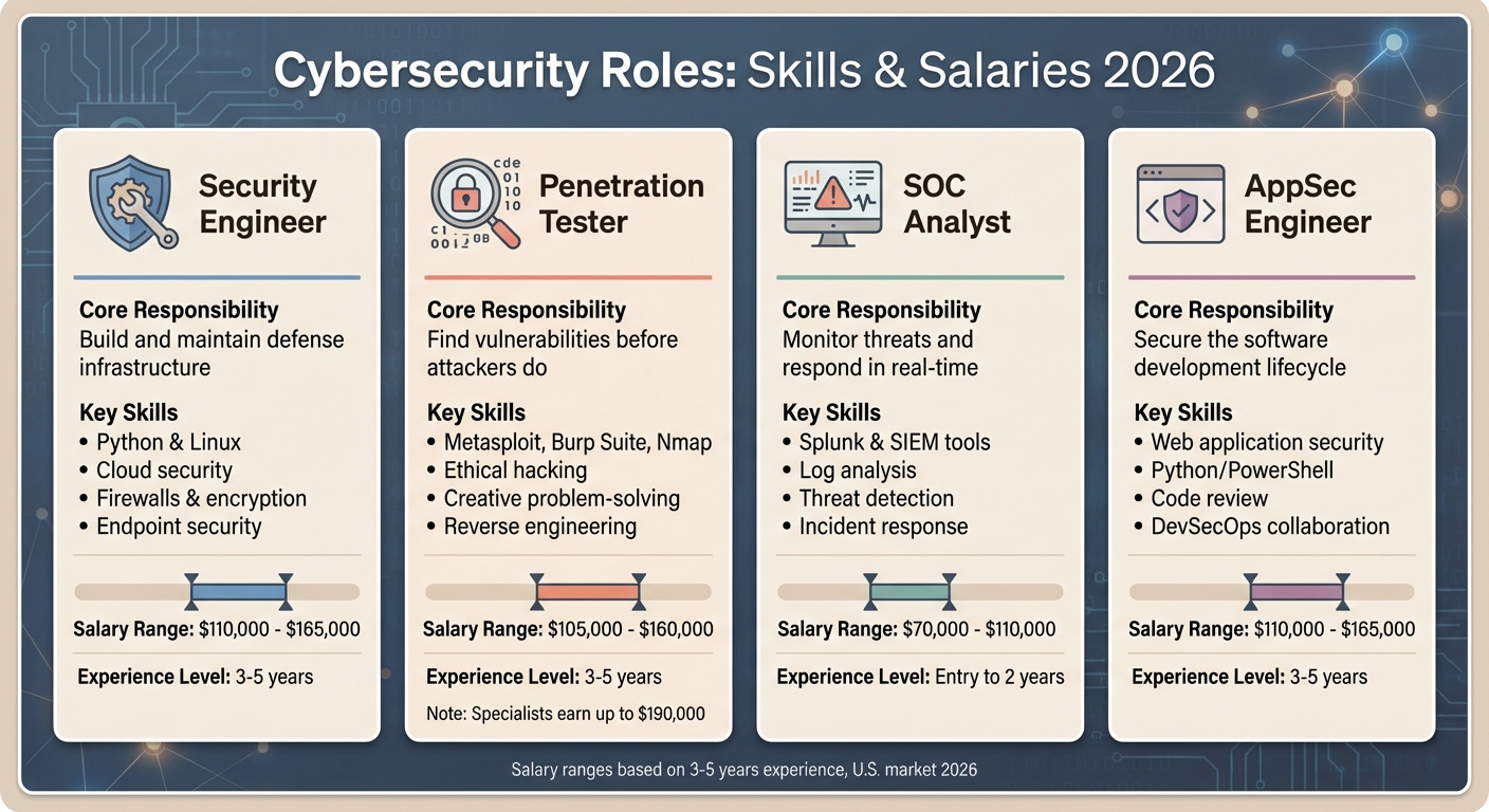 Cybersecurity Roles: Responsibilities and Salary Ranges 2026
