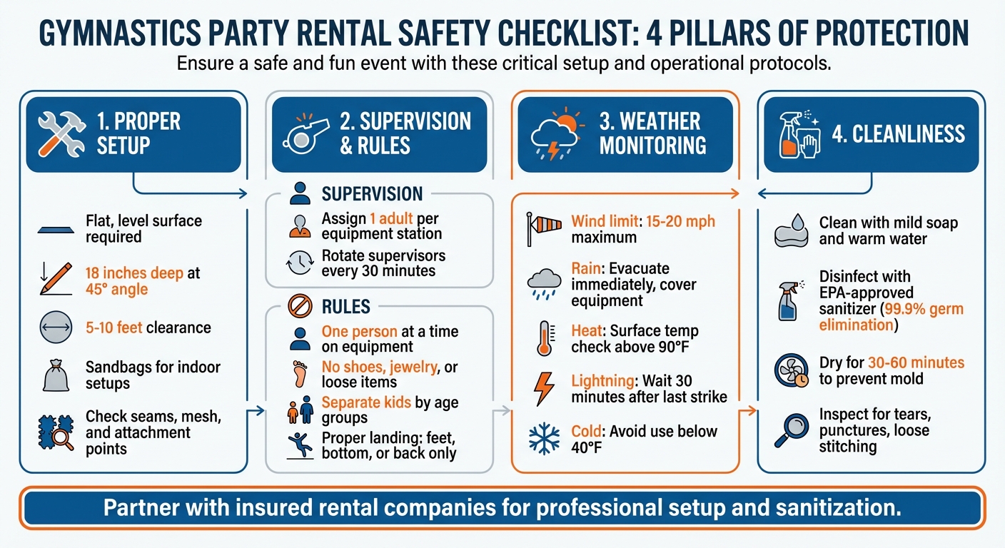 Essential Safety Checklist for Gymnastics Party Rentals