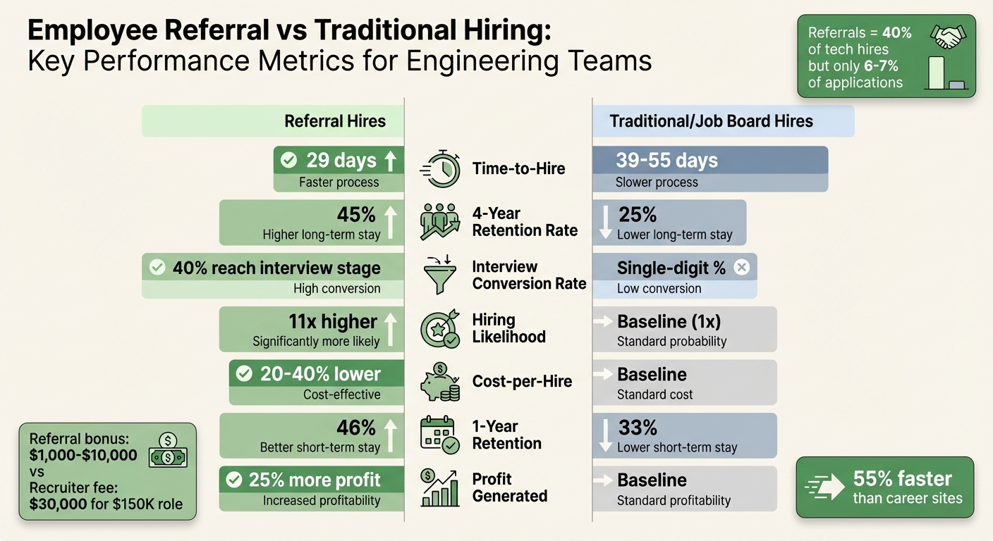 Employee Referral vs Traditional Hiring: Key Metrics Comparison