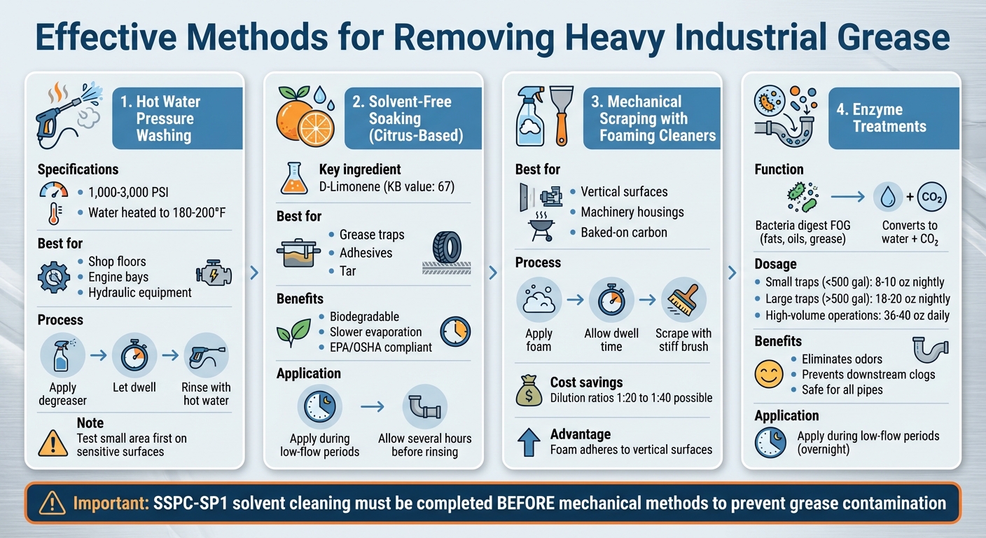 4 Effective Methods for Removing Heavy Industrial Grease