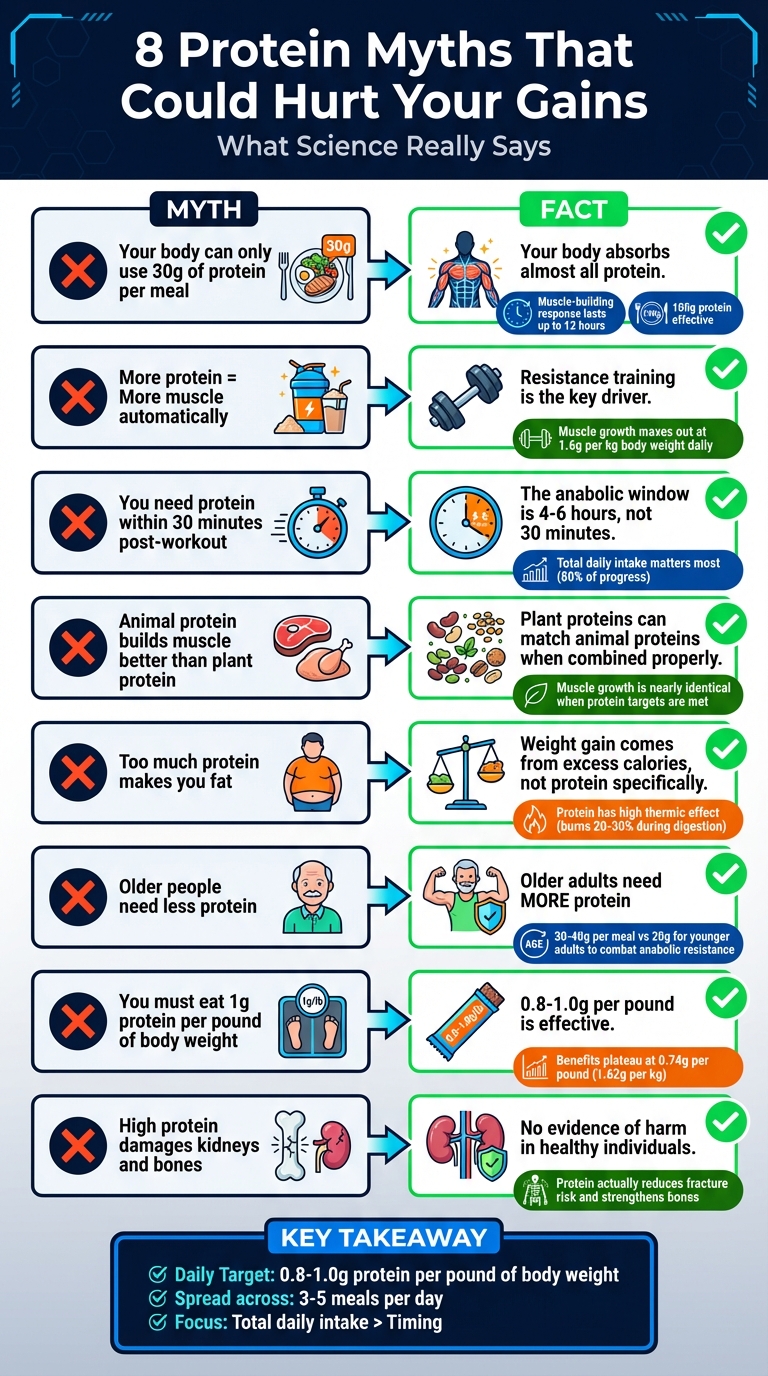 8 Protein Myths Debunked: Facts for Muscle Growth and Recovery
