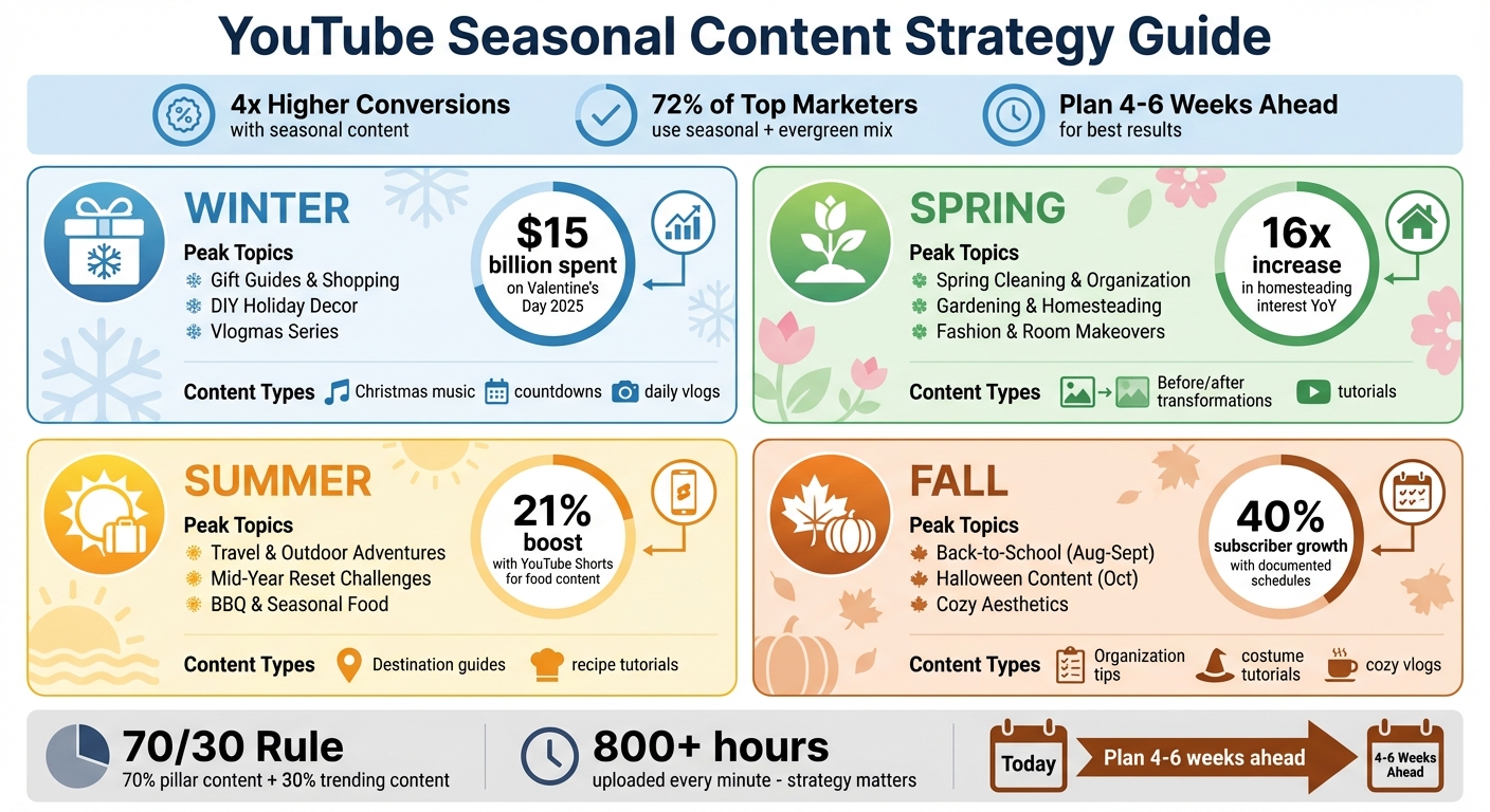 YouTube Seasonal Content Strategy: Key Trends and Statistics by Season