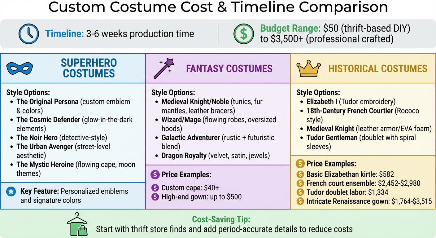 Custom Costume Cost Guide: Budget to Professional Options