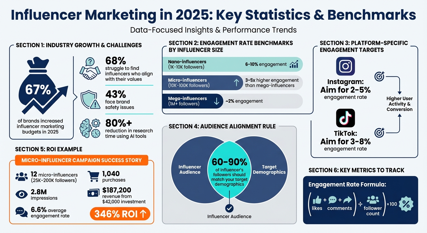 Influencer Marketing Statistics and Engagement Benchmarks 2025