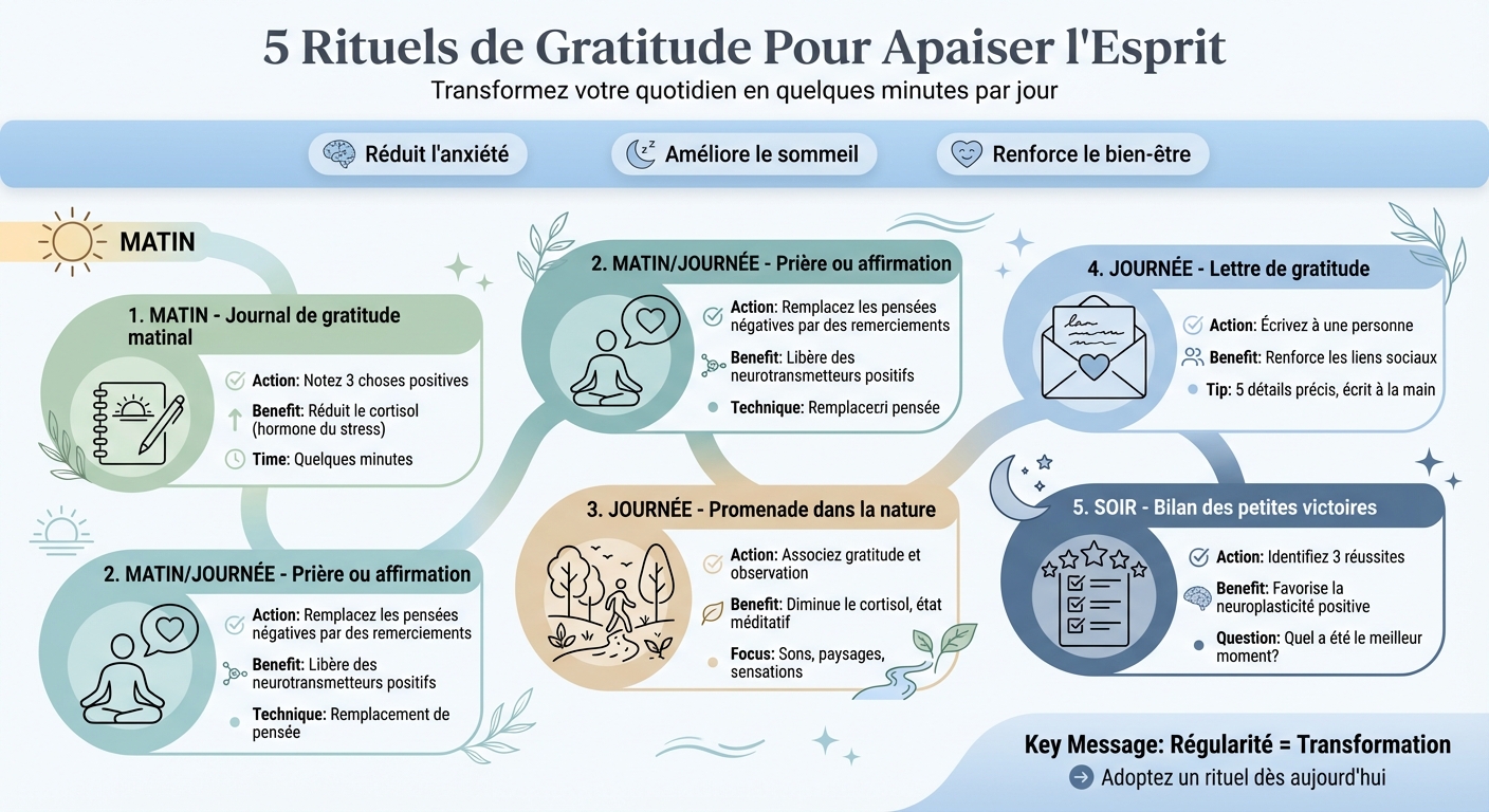 5 rituels de gratitude quotidiens pour apaiser l'esprit