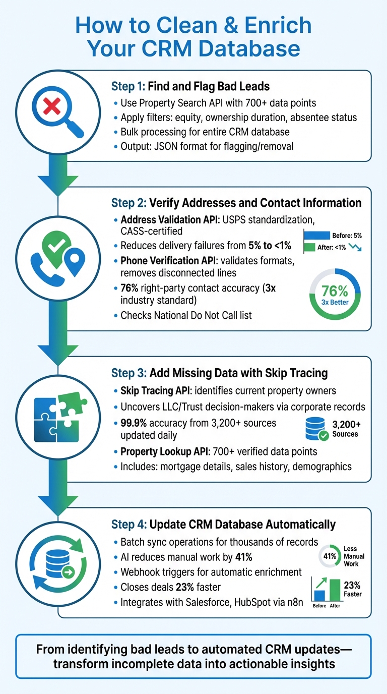 4-Step Process to Clean and Enrich CRM Data with BatchData API
