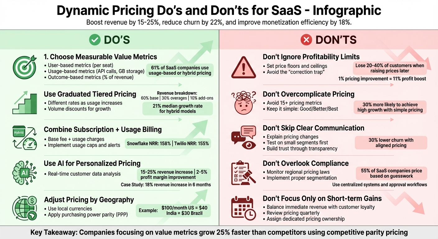 Dynamic Pricing Do's and Don'ts for SaaS Companies