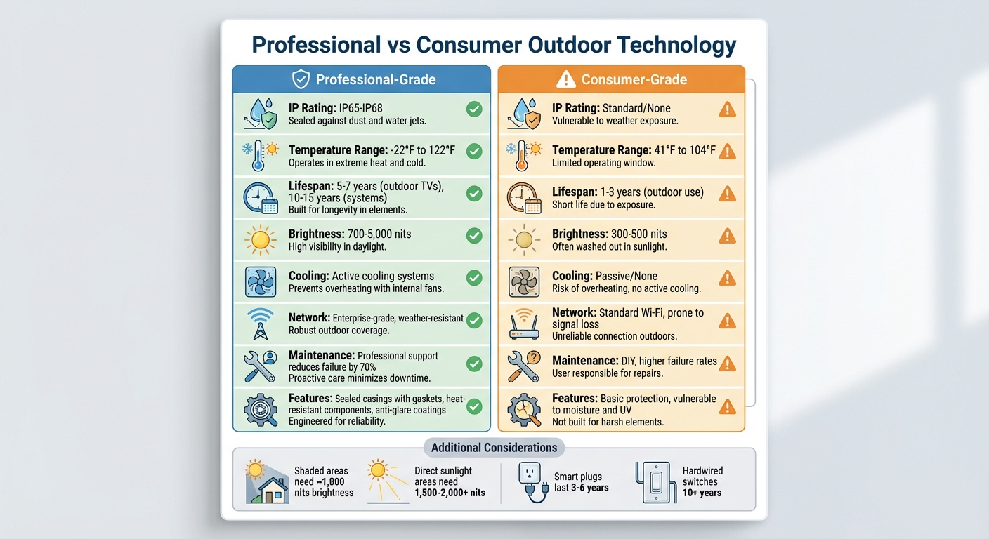 Professional vs Consumer Outdoor Technology: Durability and Performance Comparison