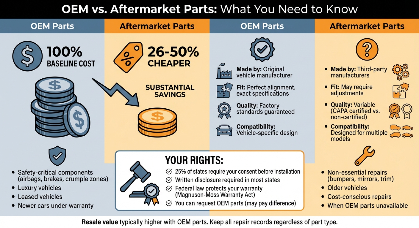 OEM vs Aftermarket Auto Parts: Cost, Quality, and Consumer Rights Comparison