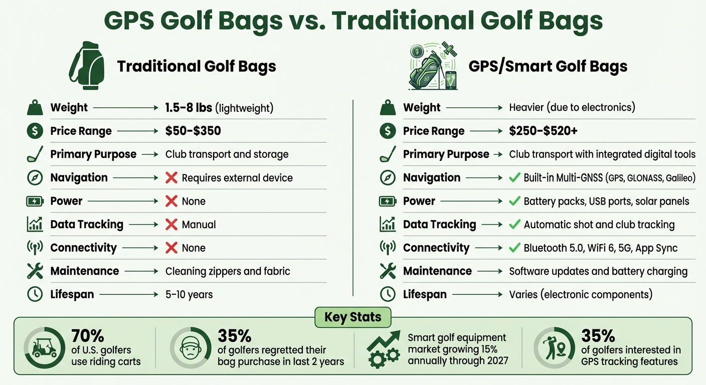 GPS vs Traditional Golf Bags: Features, Weight, and Price Comparison