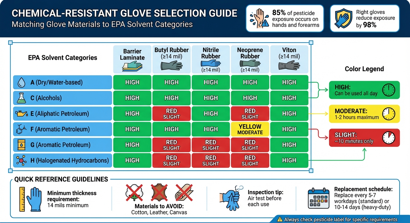 Chemical-Resistant Glove Selection Guide for Pesticide Application