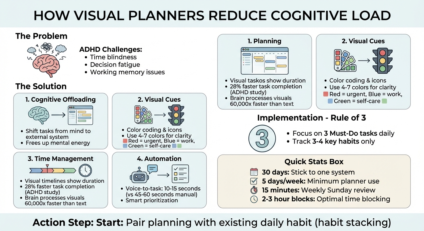 How Visual Planners Reduce Cognitive Load: Key Features and Benefits