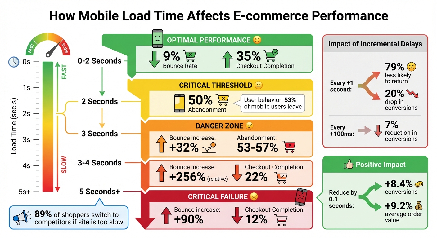 Mobile Page Load Time Impact on E-commerce Bounce Rates and Conversions