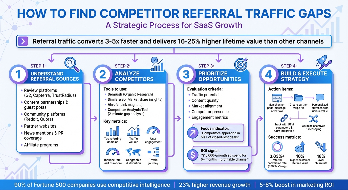 4-Step Process to Find and Leverage Competitor Referral Traffic Gaps