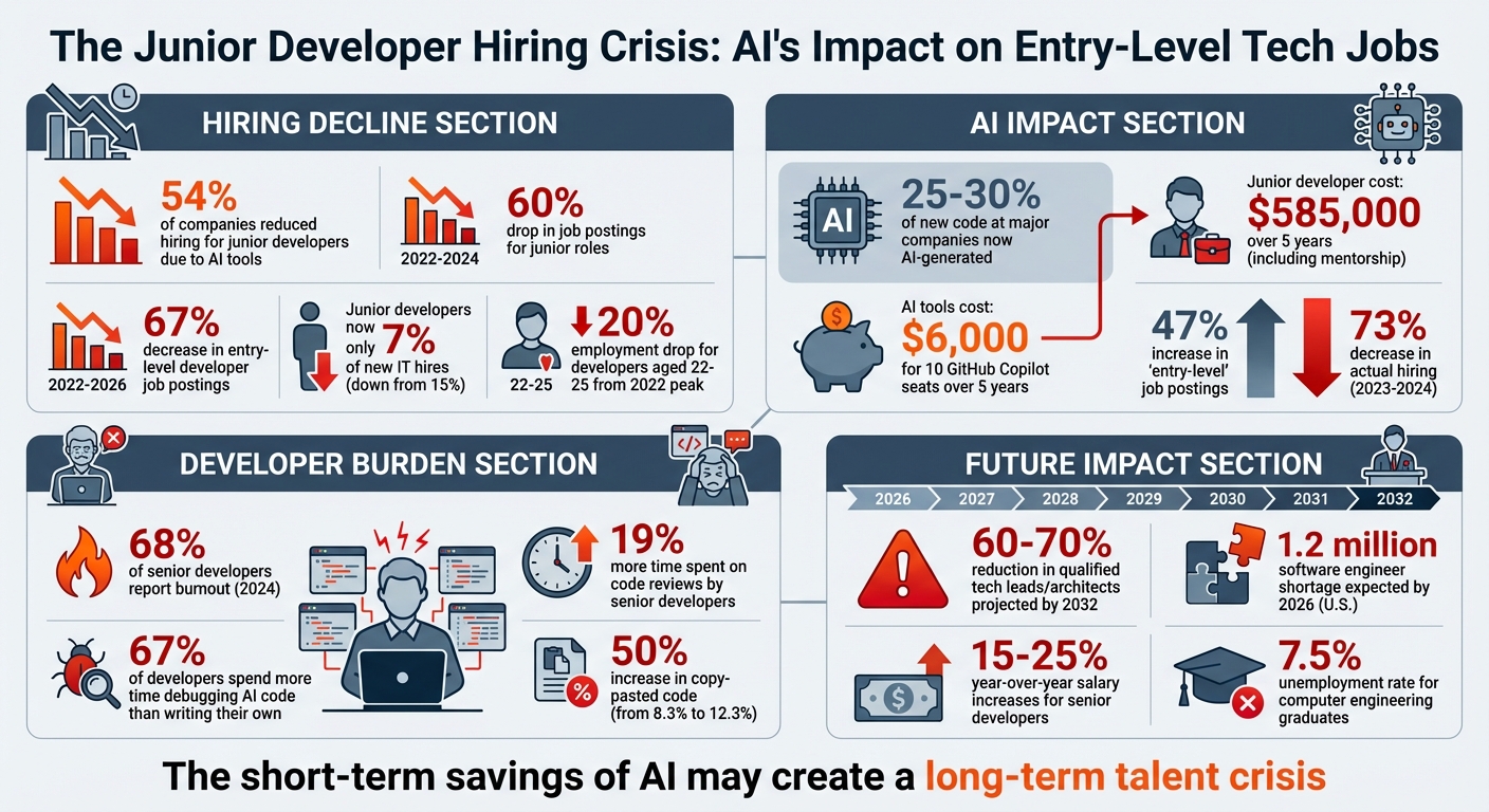The Junior Developer Hiring Crisis: Key Statistics on AI's Impact on Entry-Level Tech Jobs