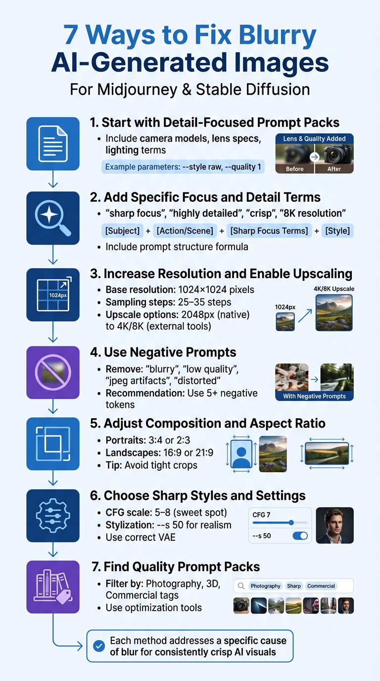 7 Methods to Fix Blurry AI-Generated Images in Midjourney and Stable Diffusion