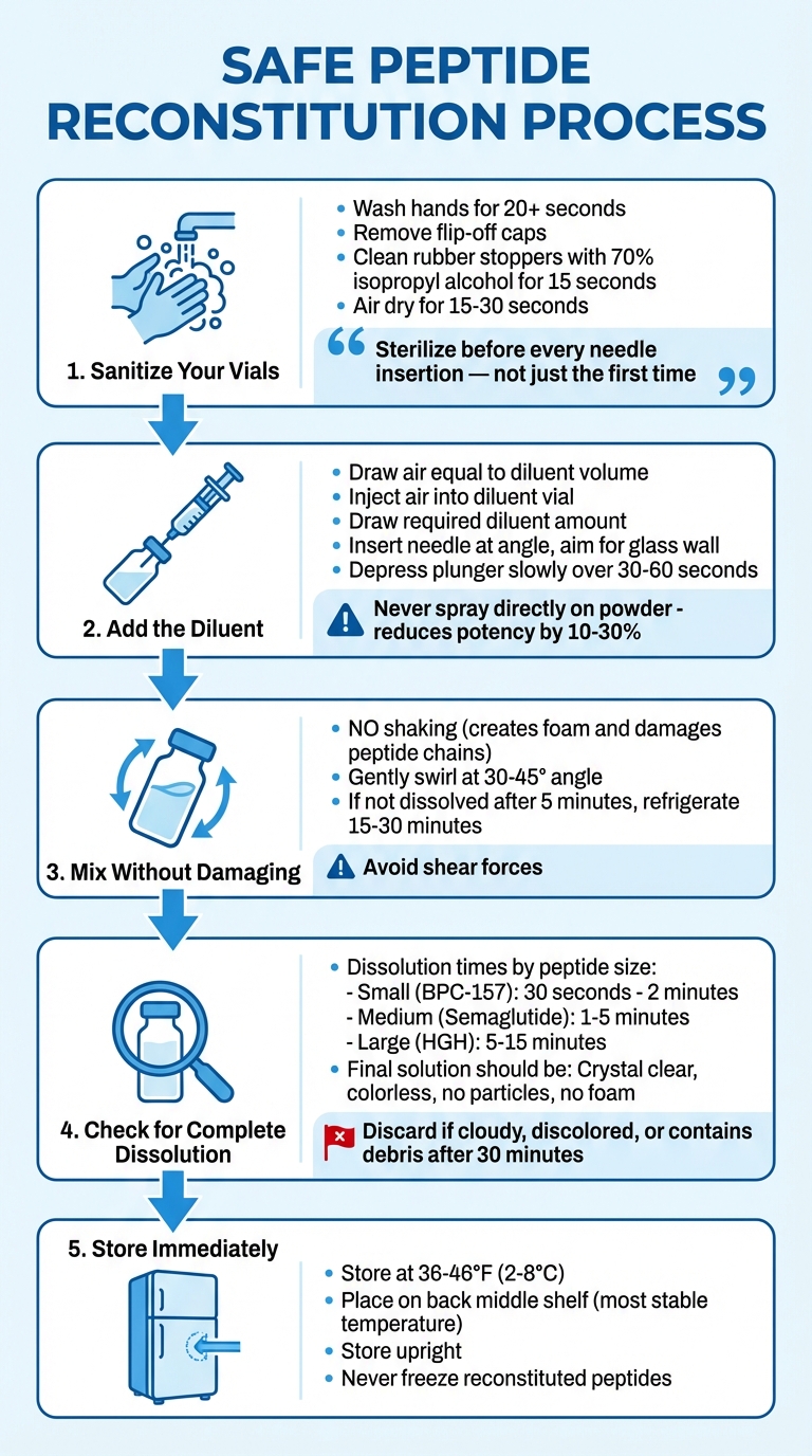 Step-by-Step Guide to Reconstituting Peptides Safely