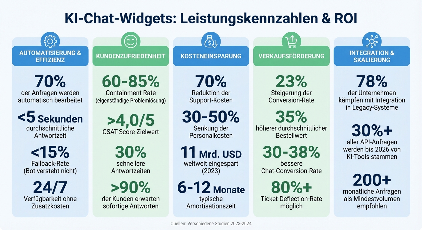 KI-Chat-Widgets: Wichtige Kennzahlen und Geschäftsvorteile im Überblick