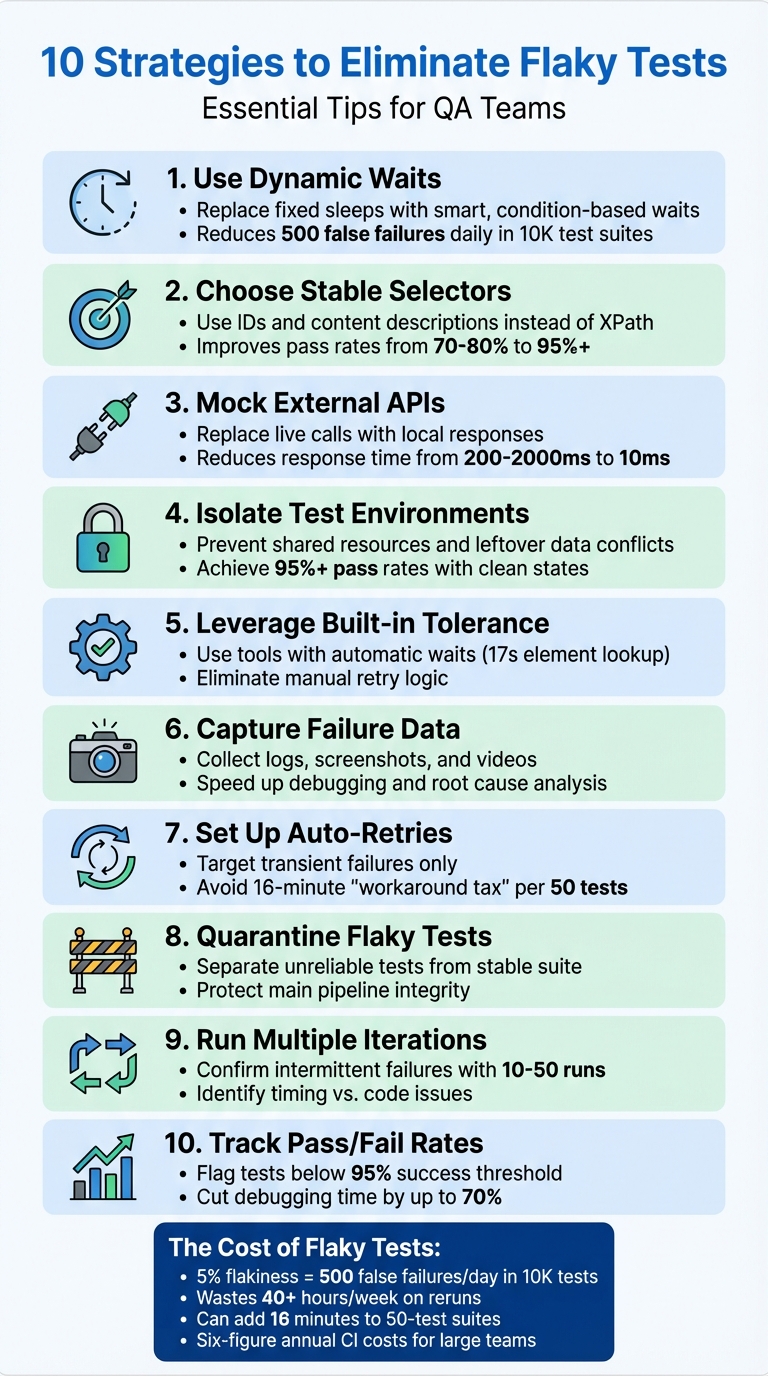 10 Essential Strategies to Eliminate Flaky Tests in QA