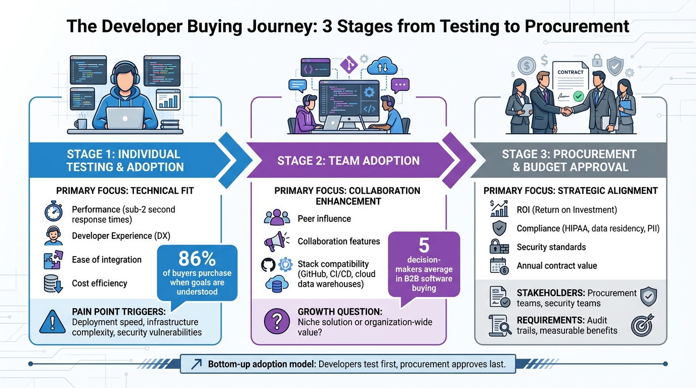 Developer Buying Journey: From Individual Testing to Procurement Approval