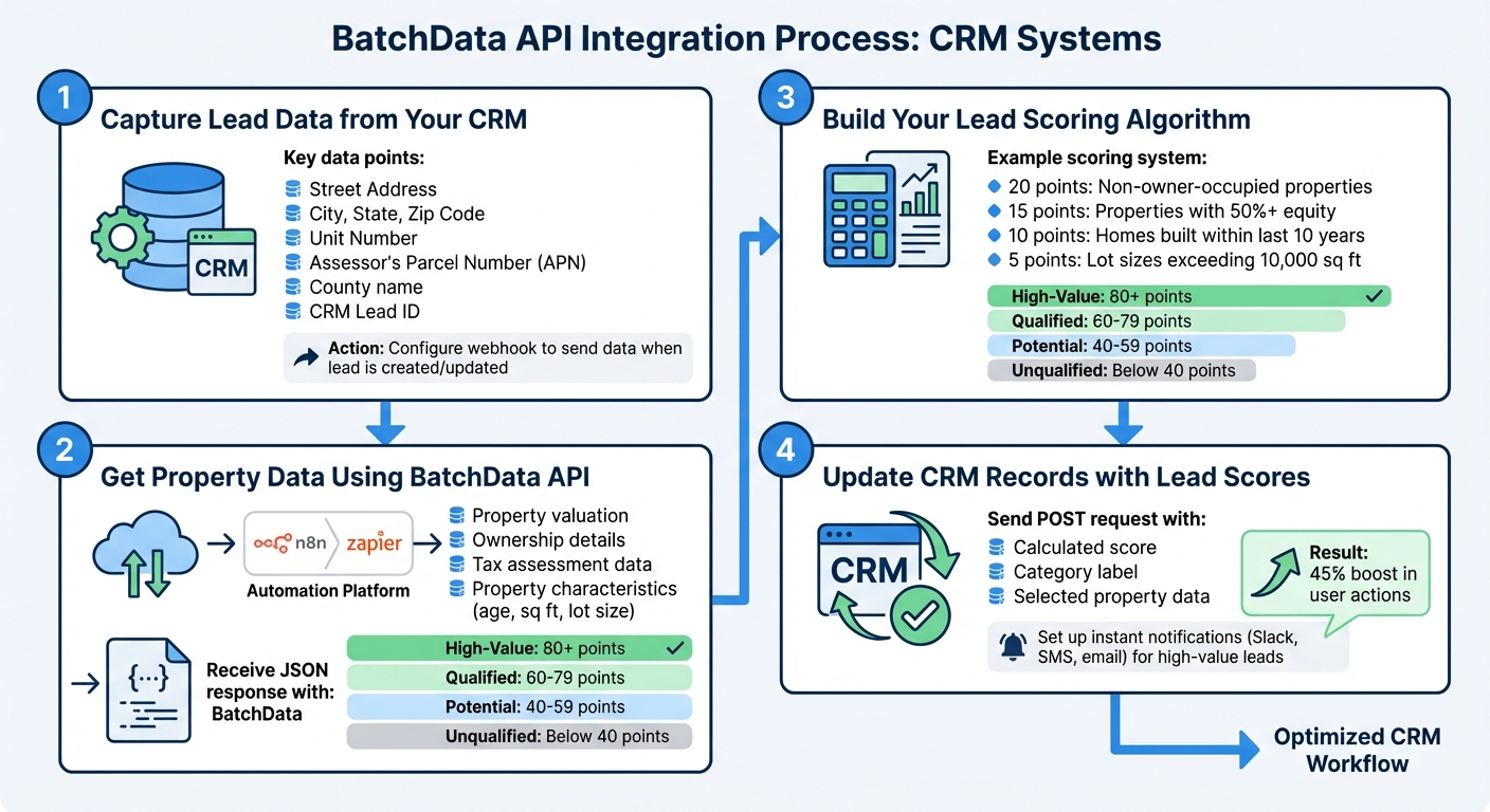 4-Step Process to Integrate BatchData API with Your CRM for Automated Lead Scoring