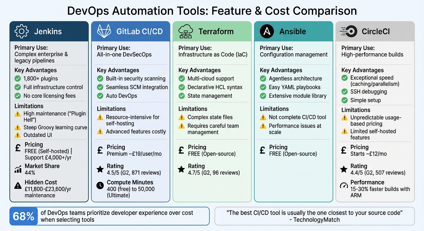 DevOps Automation Tools Comparison: Features, Pricing, and Use Cases