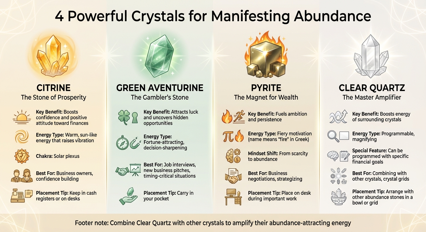 4 Best Crystals for Attracting Abundance and Wealth