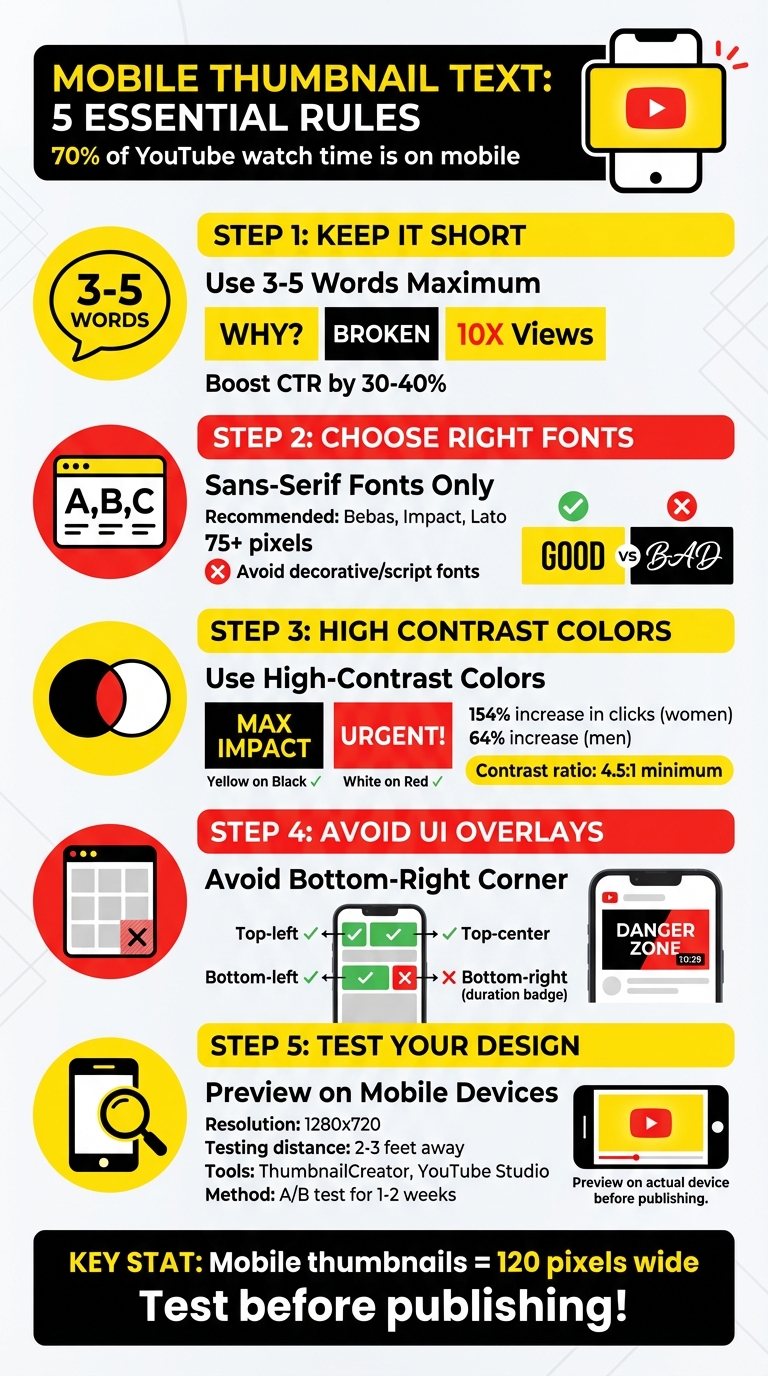 Mobile Thumbnail Text Best Practices: 5-Step Optimization Guide