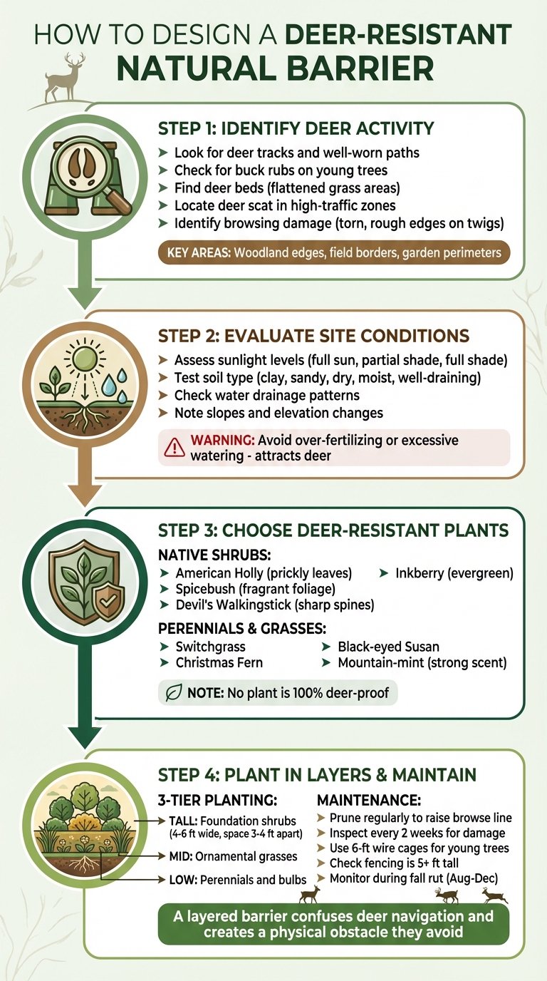 4-Step Guide to Creating a Deer-Resistant Natural Barrier