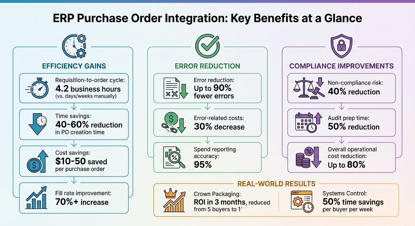 ERP Purchase Order Integration Benefits: Cost Savings, Efficiency Gains, and Compliance Improvements