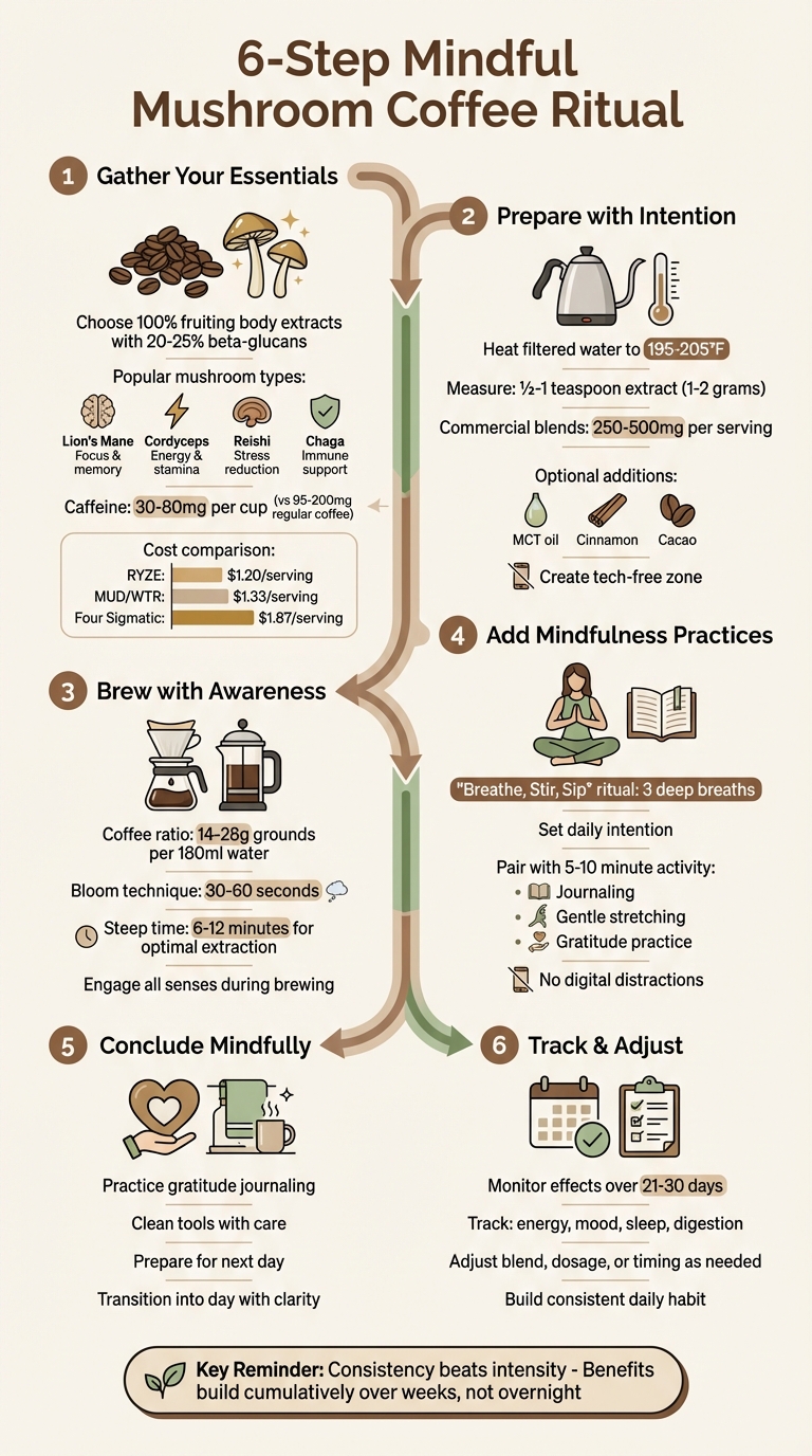 6-Step Mindful Mushroom Coffee Ritual Guide