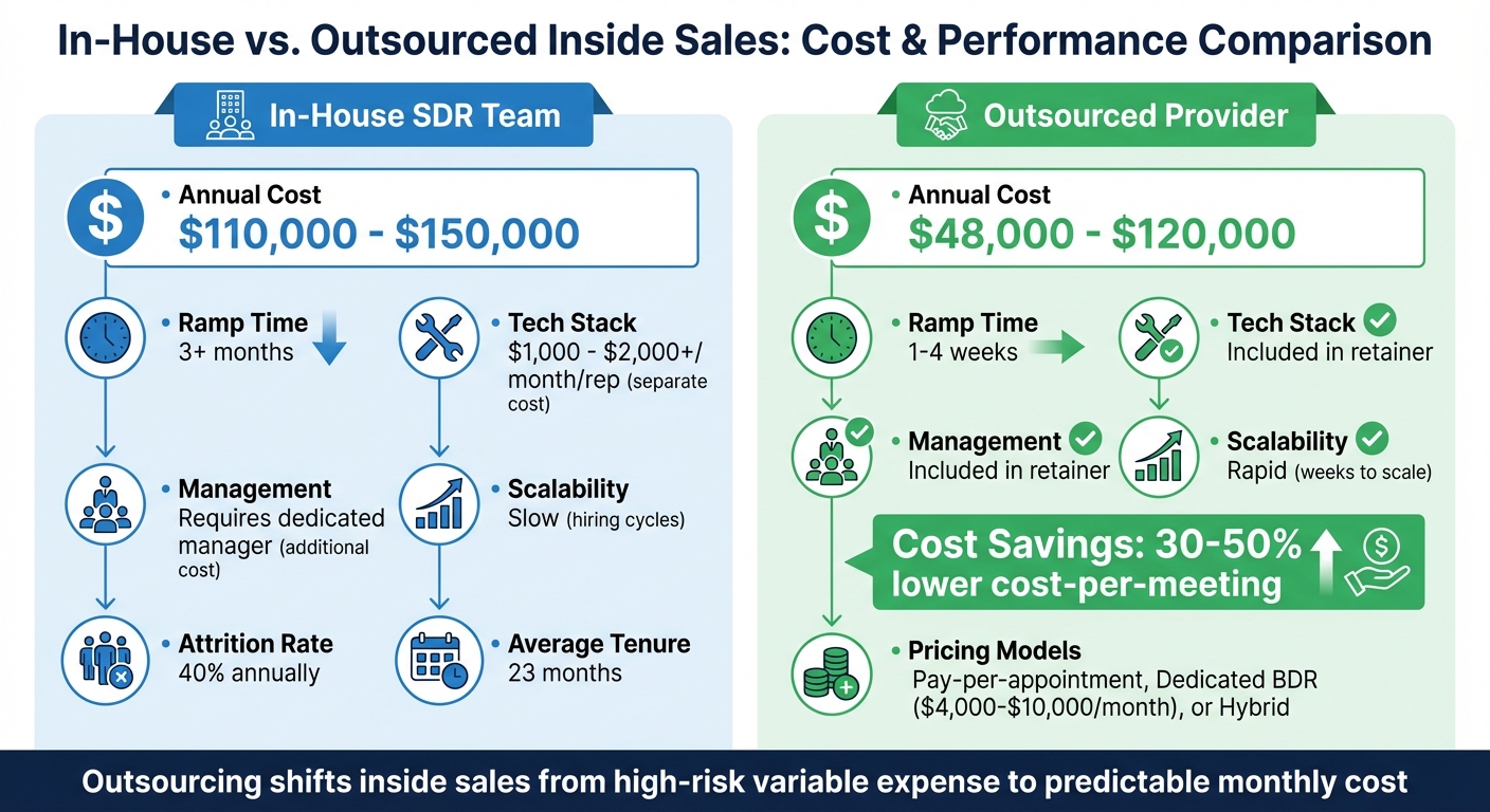In-House vs Outsourced Inside Sales: Cost and Performance Comparison