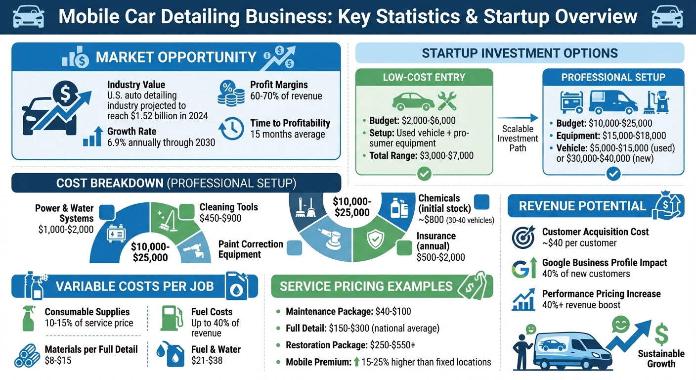 Mobile Car Detailing Business Startup Costs and Profit Breakdown