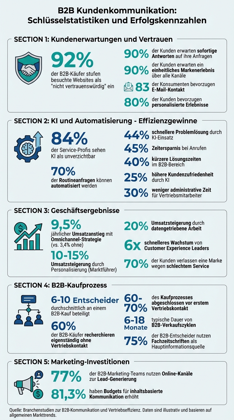 B2B Kundenkommunikation: Wichtige Statistiken und KPIs für erfolgreiche Strategien