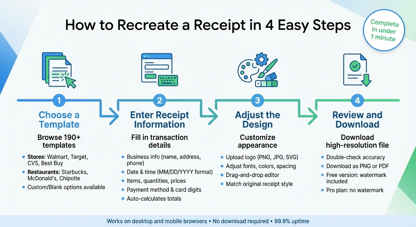 4 Steps to Recreate a Lost Receipt Using Receipt Generator