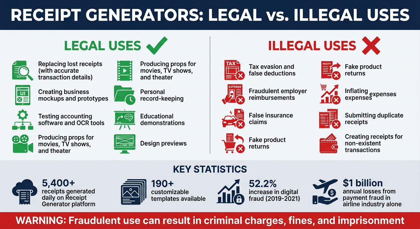 Legal vs Illegal Uses of Receipt Generators: A Compliance Guide