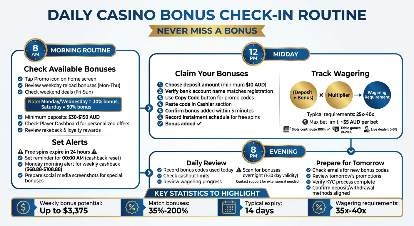Daily Casino Bonus Check-In Routine