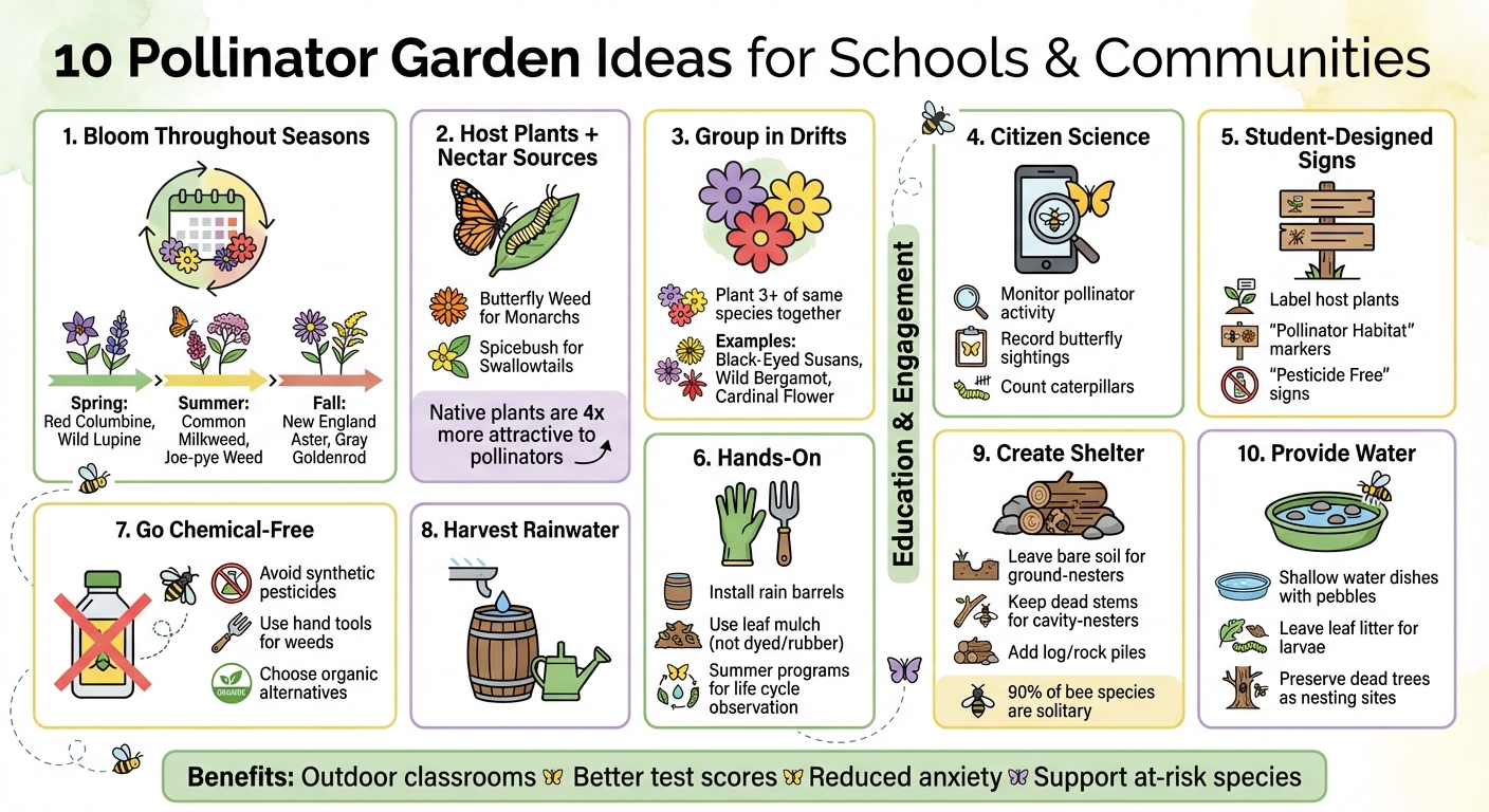 10 Essential Pollinator Garden Ideas for Schools and Communities