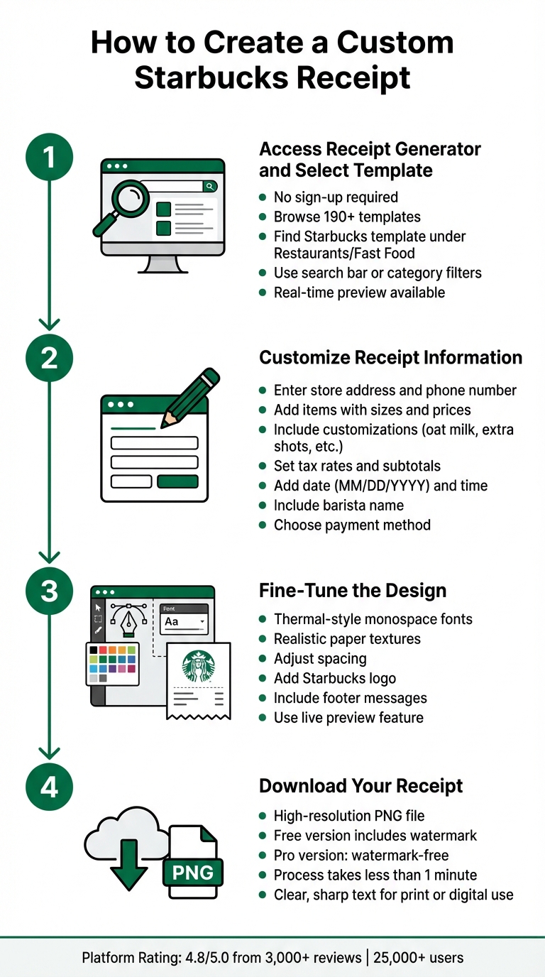 How to Create a Custom Starbucks Receipt in 4 Steps