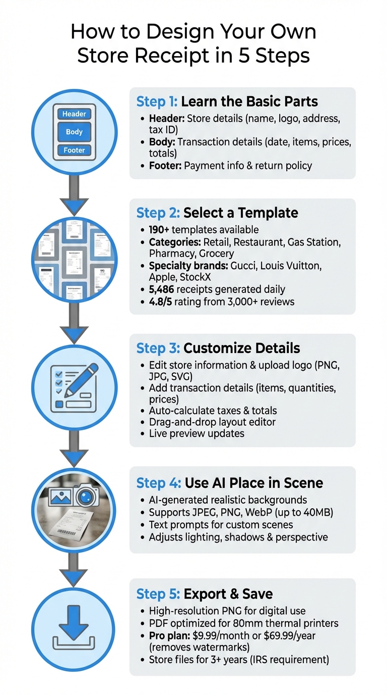 5-Step Process to Design Custom Store Receipts