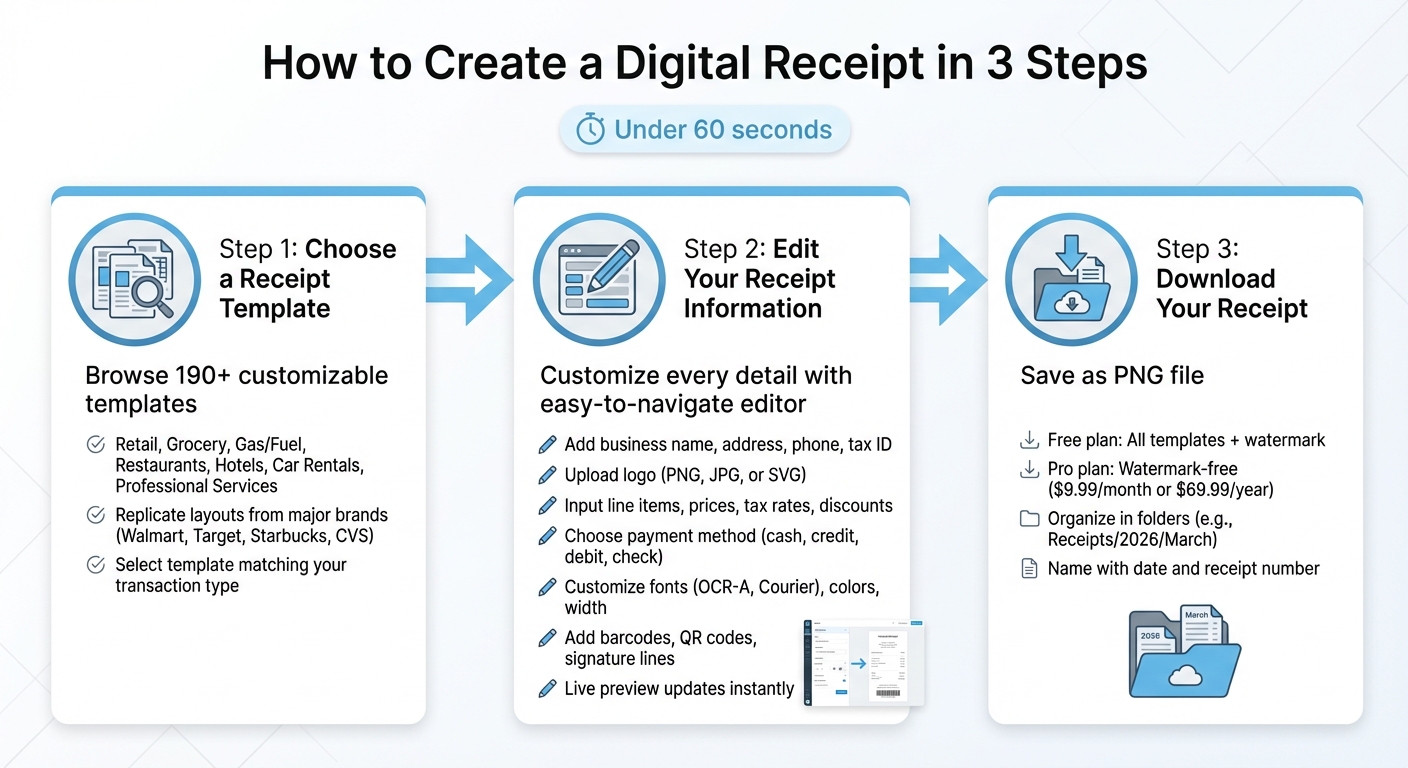 How to Create a Digital Receipt in 3 Simple Steps