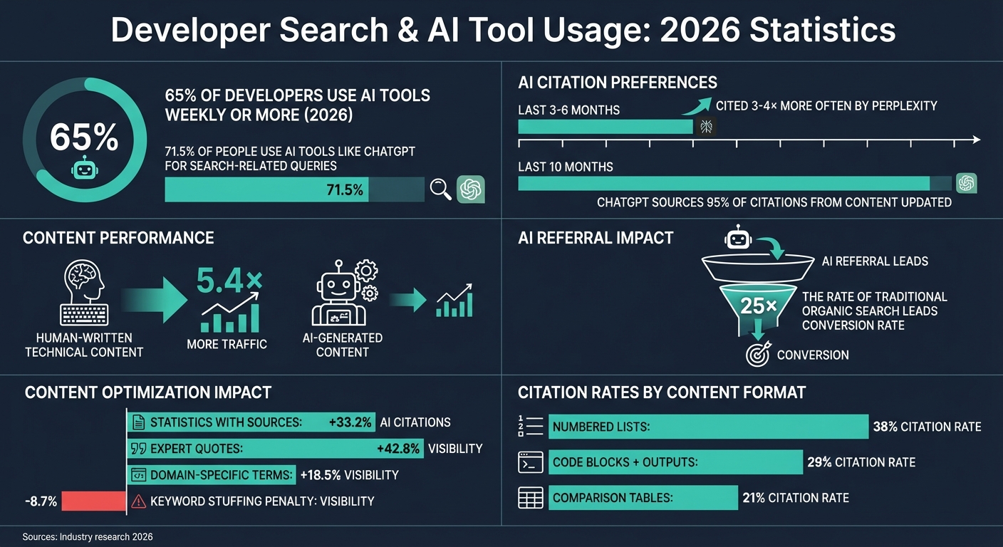 Developer Search Behavior and AI Tool Adoption Statistics 2026