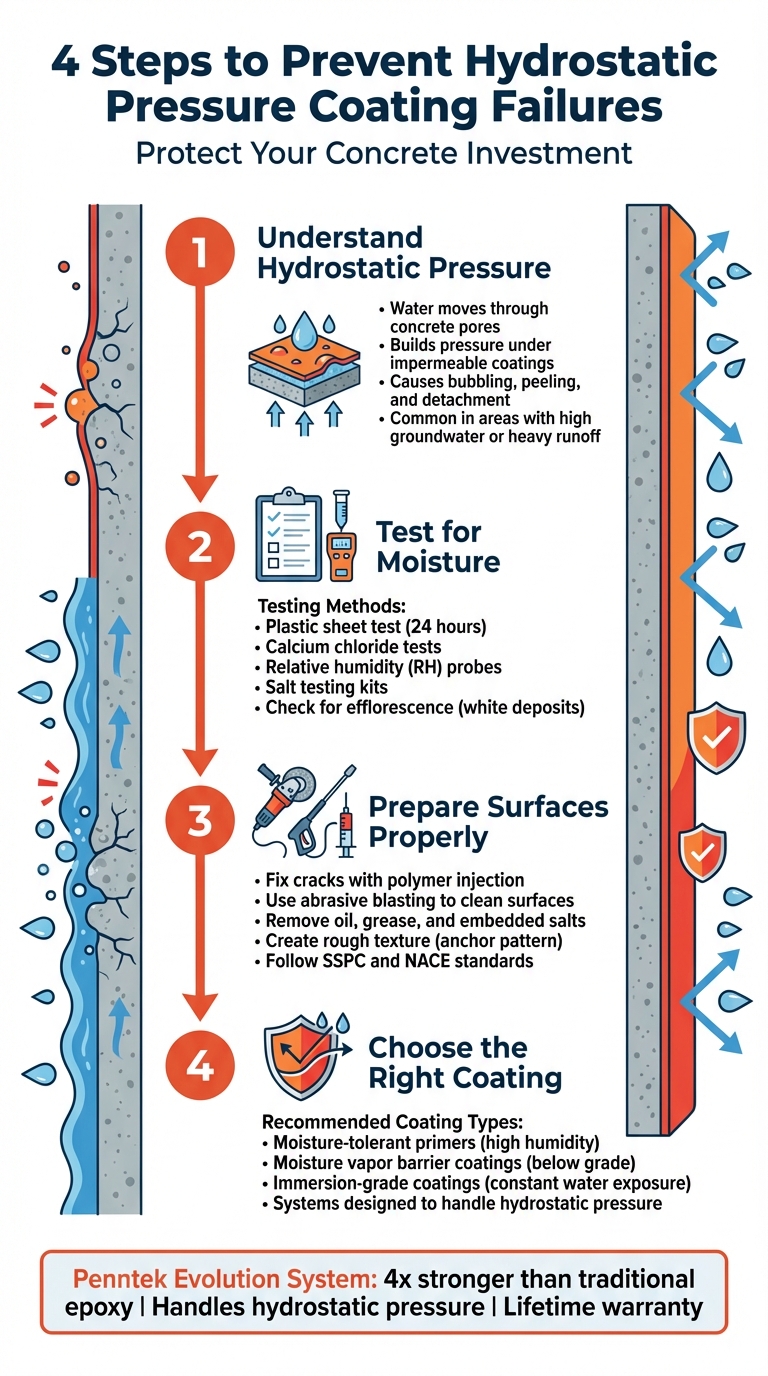 Hydrostatic Pressure: Why It Causes Coating Failures 5 4-Step Process To Prevent Hydrostatic Pressure Coating Failures