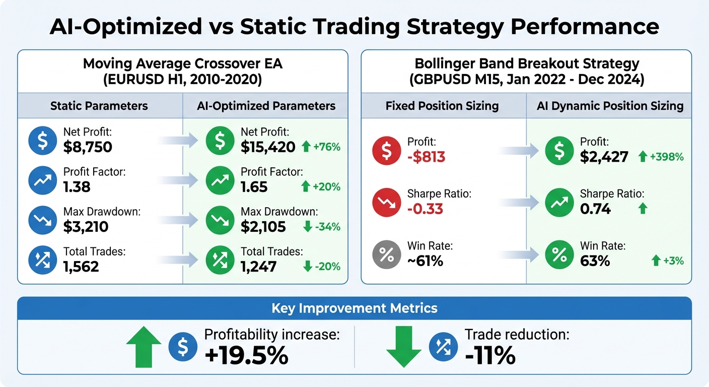 AI-Optimized vs Static Trading Strategy Performance Comparison