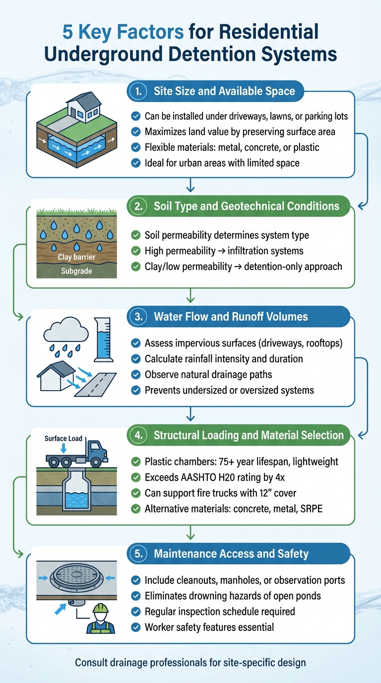 5 Key Factors for Residential Underground Detention Systems
