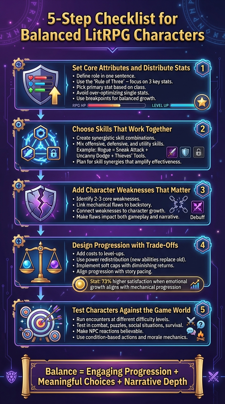 5-Step Checklist for Creating Balanced LitRPG Characters
