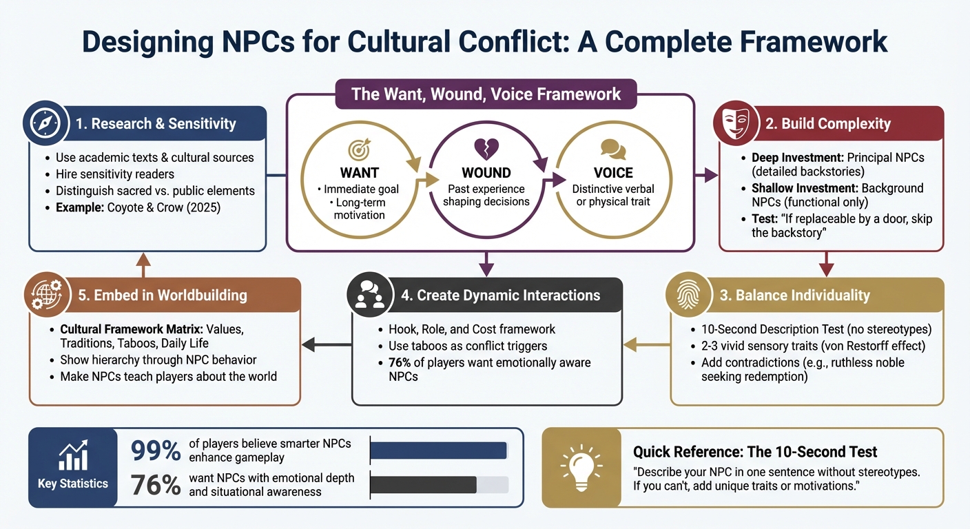 NPC Design Framework for Cultural Conflict in TTRPGs