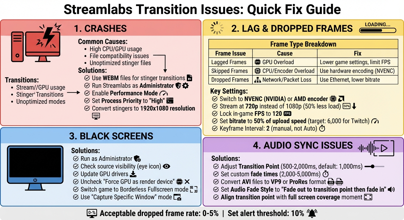 Streamlabs Transition Issues: Troubleshooting Guide for Crashes, Lag, and Audio Problems